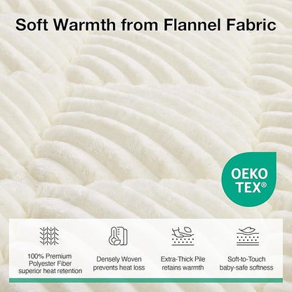 Novilla Fleece Mattress Topper California King, Warm Sherpa Mattress Pad, Cloud-Like Soft Bed Cover for Winter, Deep Pocket fits up to 21", Machine Washable