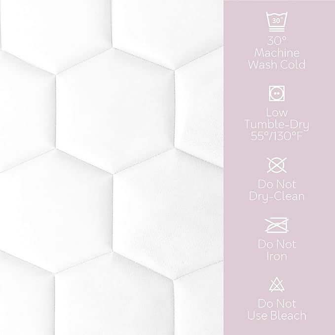 Hearth & Harbor 2 Pack California King Size Quilted Fitted Mattress Pad Cover, 100% Waterproof Mattress Protectors, Deep Pocket Fitted Mattress Cover 8" - 21" (72" x 84", White)