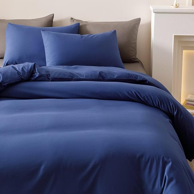 Cottonight Royal Blue Comforter Sets Queen Bright Blue Bedding Comforter Queen Size Quilts Blanket Ultra Soft Breathabe Solid Bedding Set for Women Men Adults Teens