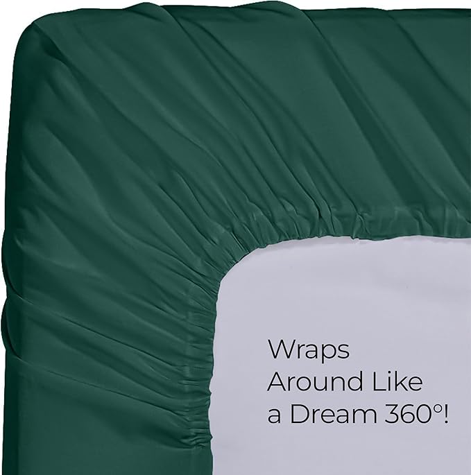 Utopia Bedding Queen Fitted Sheet - Bottom Sheet - Deep Pocket - Soft Microfiber - Shrinkage and Fade Resistant - Easy Care -1 Fitted Sheet Only (Emerald)