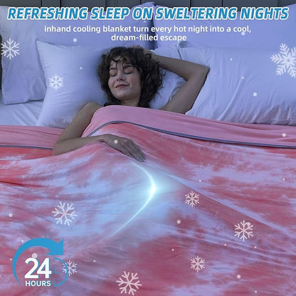 inhand Cooling Blanket Full Size (80"x90"), Cooling Blankets for Hot Sleepers, Absorbs Heat to Keep Adults Cool for Summer Nights Sweats, Thin Cold Lightweight Blanket for Couch Bed, All Season Use