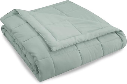 Serta Air Dry Down Alternative Bedding Blanket, Cooling and Breathable Performance Fabric, Full/Queen, Seaglass