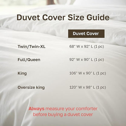 California Design Den 100% Cotton Duvet Cover King Only - Winner Good Housekeeping Best Bedding Awards 2025, Premium 400 Thread Count, 100% Cotton Sateen, Soft & Durable - Beige (Golden Tone)
