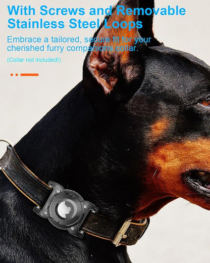 Airtag Dog Collar Holder | Airtag Dog Waterproof - Airtag Holder for Dog Collar with Removable Metal Loop, Sturdy TPU, Lightweight, Compact Size, Fits 1" Width Collar