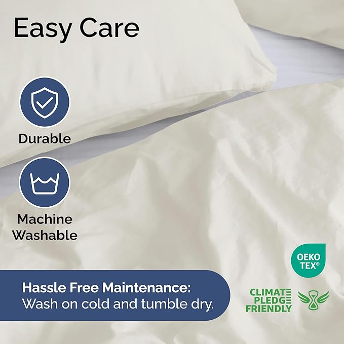 Duvet Cover Full Size Set - Extra Soft Full Duvet Cover 80" x 90" with 2 Pillow Shams - Hotel Luxury, Easy Care and Fade Free w/ Zipper Closures & Ties - All Season, Comfy, Cozy & Breathable (Ivory)
