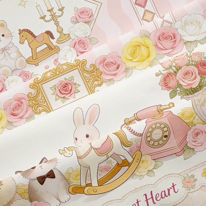 Girls Colorful Flowers Comforter Set, Twin Size 2-Piece Pink Sweet Home Comforter Sets for Girls Room Decor, 1 Teddy Bear Comforter 68"x 90", 1 Pillowcase, Soft Microfiber All Season