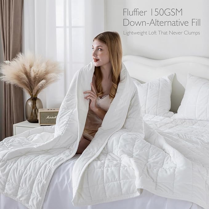 Oversized King Greek Velvet Quilt Set, 3× Softer Luxe Sheen, 100% Cotton Backing,150GSM Down-Alternative Fill,Extra-Wide 112×106" Hotel-Style Luxury Coverage (1 Quilt + 2 Pillow Shams),Brilliant White