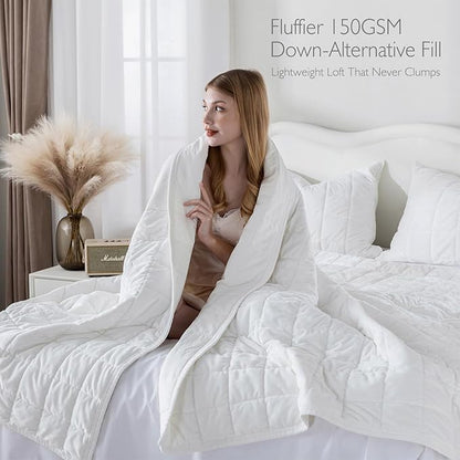 Oversized King Greek Velvet Quilt Set, 3× Softer Luxe Sheen, 100% Cotton Backing,150GSM Down-Alternative Fill,Extra-Wide 112×106" Hotel-Style Luxury Coverage (1 Quilt + 2 Pillow Shams),Brilliant White