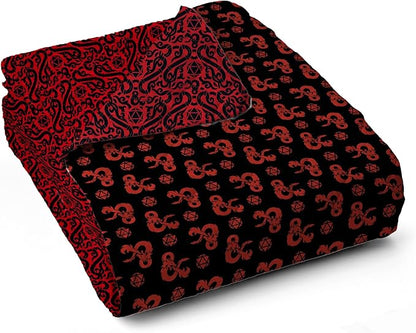 Northwest Dungeons & Dragons “Heed The Call” Full/Queen Quilted Blanket, Cozy Fantasy Bedding for Gamers, Kids & Adults, Throw for Bedroom, Sofa, or Game Room Décor, 90 x 90 Inches