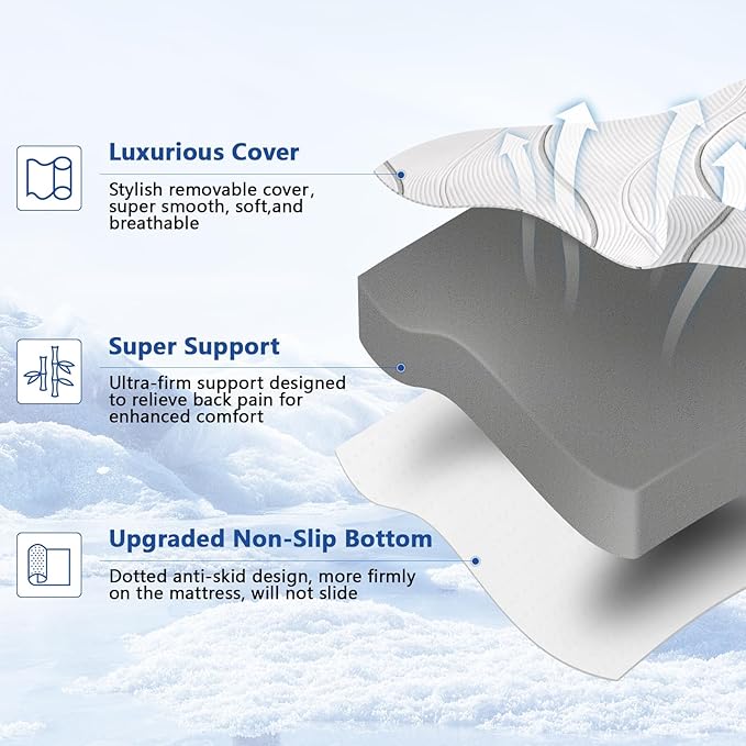 Ultra Firm Mattress Topper Twin Size, Mattress Pad for Pain Relief, 3 Inch High Density Extra Support Bed Topper with Removable & Washable Cover, CertiPUR-US, No Smell, 75'' x 38''