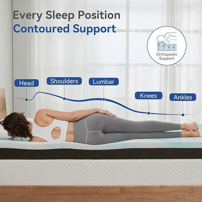 Extra Firm Mattress Topper California King Size 3 Inch, Pain Relieving Foam Bed Topper for Extra Support, Gel Memory Foam&High-Density Foam Mattress Pad, CertiPUR-US Certified