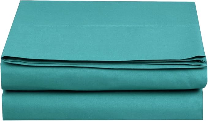 Luxury Flat Sheet on Amazon Elegant Comfort Wrinkle-Free 1500 Premier Hotel Quality 1-Piece Flat Sheet, California King Size, Turquoise