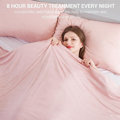 Elegear Revolutionary Cooling Blanket Queen Absorbs Heat to Keep Body Cool for Night Sweats, Arc-Chill 3.0 Cool Fiber Q-Max>0.5 for Hot Sleepers, Lightweight Summer Cold Blankets for Sleeping, Pink