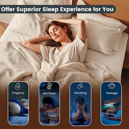 100% Linen Sheet Set Queen Size Extra Deep Pocket Fits 18-24 Inch Mattress, Breathable & Soft, Smooth 4-Piece Set for Thick Mattresses Hotel Luxury Bedding（Queen, Navy Grey）