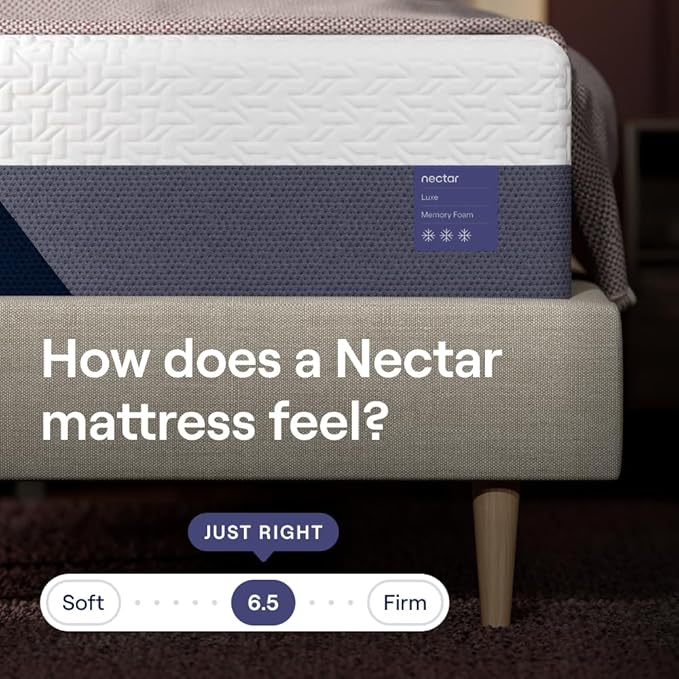 Nectar Luxe 14” Full Mattress - Medium Firm - Contouring Memory Foam - Cooling Upgrade - Back Pain Relief - Responsive Support - Mattress in a Box - 365-Night Trial & Forever Warranty
