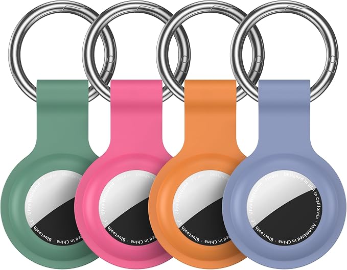 Compatible for AirTag Holder Keychain for Apple Air Tag 1st&2nd Generation | Airtag Key Chain Ring Case Cover for Air Tag Holder GPS Tracker Item Air Tags Finders Air Tagholder for Kids,Bags,Luggages
