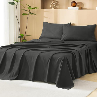 Litanika Dark Grey Queen Size Comforter Set with Sheets - 7 Pieces Bed in a Bag Queen Tufted Complete Bedding Sets with Comforter, Sheets, Pillowcases & Shams