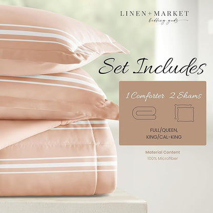 Linen Market Reversible King Size Comforter Set (3 Piece) - Bring Luxury Home with Our Soft and Lightweight Down Alternative Comforter King Set - This Includes Your King Comforter and 2 Pillow Shams