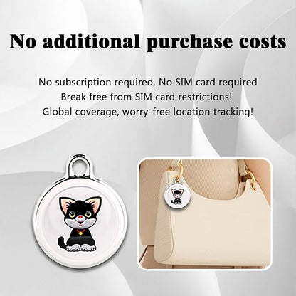 GPS Tracker for Dogs, Mini Cat Tracker, Smart Pet Tracker, Real-Time Tracking & Anti-Lost Alerts, No Monthly Fee, No SIM Card, Waterproof & Drop-Proof, 730-Day Battery Life, Works with iOS & Android