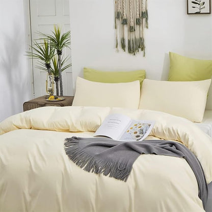 Cottonight Cream White Comforter Set Full Ivory White Bedding Comforter Set Beige White Solid Blanket Quilts Modern Soft Breathable Ivory 3 Piece Off White Bedding Set for Women Men
