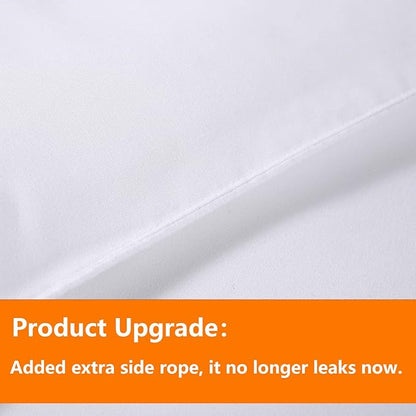 TAIMIT White Full Size Comforter Set - 7 Pieces, Bed in a Bag Bedding Sets with All Season Soft Quilted Warm Fluffy Reversible Comforter,Flat Sheet,Fitted Sheet,2 Pillow Shams,2 Pillowcases