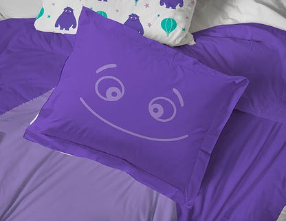 Jay Franco IF Imaginary Friends Twin Comforter Set - Purple 5 Piece Bed Set Includes Sheet Set & Pillow Covers - Super Soft Kids Bedding Features Blue