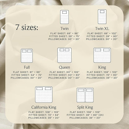 LuxClub 4 PC Queen Size Sheet Set, Breathable Luxury Bed Sheets, Deep Pockets 18" Wrinkle Free Cooling Machine Washable Hotel Bedding (Striped Cream)