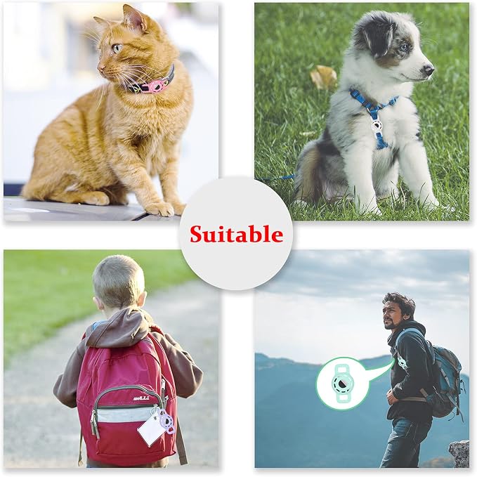 Airtag Cat Collar Holder for Apple Air Tag, Silicone Case for Small Pets
