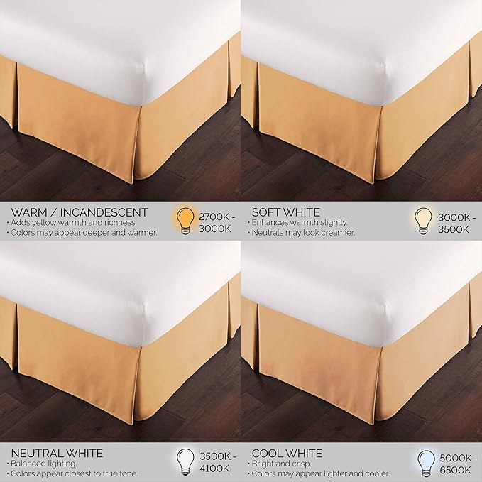 Southshore Fine Living, Inc. California King Bed Skirt - 14" Drop, Luxury Pleated Bed Skirts, California King Dust Ruffle, Cal King Size Bed Skirting, Gold