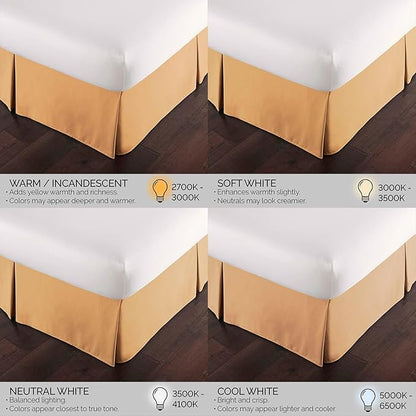 Southshore Fine Living, Inc. California King Bed Skirt - 14" Drop, Luxury Pleated Bed Skirts, California King Dust Ruffle, Cal King Size Bed Skirting, Gold
