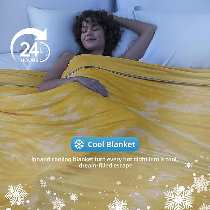 inhand Cooling Blanket Twin XL Size (60"x90"), Cooling Blankets for Hot Sleepers, Absorbs Heat to Keep Adults Cool For Summer Nights Sweats, Thin Cold Lightweight Blanket for Couch Bed, All Season Use