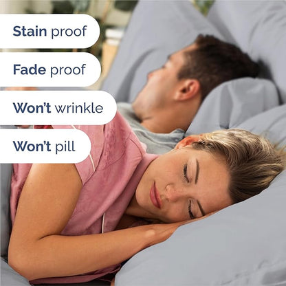 King 6 Piece Sheet Set - Comfy Breathable & Cooling - Ultra-Soft Hotel Luxury Bedding Set with 8-16 Inch Deep Pockets - 1 Flat & 1 Fitted Sheet & 4 Pillowcases - Wrinkle Free & Easy Care - Steel Blue