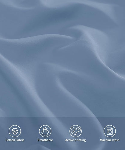 Warmstar Cotton Pillow Cases King Size Set of 2, 600 Thread Count Pillowcases 20x36 Inches, Soft Long Staple Cotton Pillowcases Breathable with Envelope Closure, Denim Blue