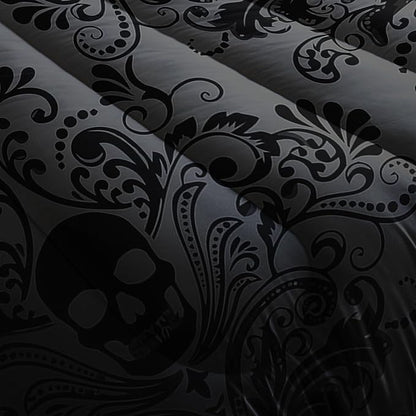 Skull Bedding Set - Gothic & Boho Full Size Comforter Set with Skull Pattern