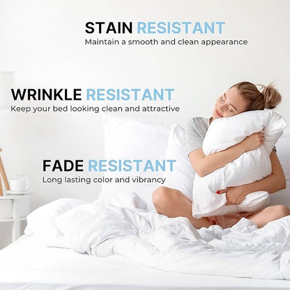King Pillow Cases Set of 4 - Ultra Soft Hotel Quality Pillowcase Covers - Comfy, Cozy & Wrinkle Free - Shrinkage, Stain and Fade Resistant - Machine Washable Pillow Protectors - 4 Piece Set - Cream