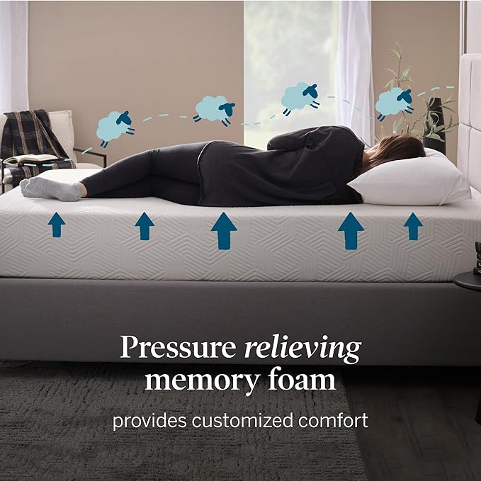 Lucid 12 Inch Memory Foam Mattress - Medium Plush Feel - Infused with Refreshing Bamboo Charcoal and Cooling Gel - Bed in a Box - Temperature Regulating - Pressure Relief - Breathable - King Size