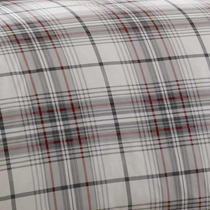 Eddie Bauer - Twin Comforter Set, Reversible Bedding with Matching Sham, Medium-Weight for Year Round Use, Dorm Essentials (Alder Grey/Red)