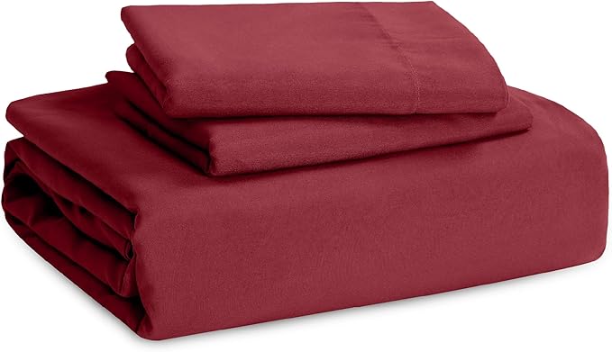 Bedsure Red Duvet Cover Queen Size - 3 Pieces Prewashed Cotton-Like Polyester Extra Soft Bedding Set, Includes 1 Duvet Cover 90x90 Inches with Zipper Closure & 2 Pillow Shams, Comforter Not Included