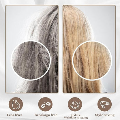 Adubor 100% Silk Pillowcase - Mulberry Silk Pillow Cases, 22 Momme 6A Grade Fibers, Silk Pillow Case for Hair and Skin Health, with Hidden Zipper (Queen 20''x30'', Black, 1PC)