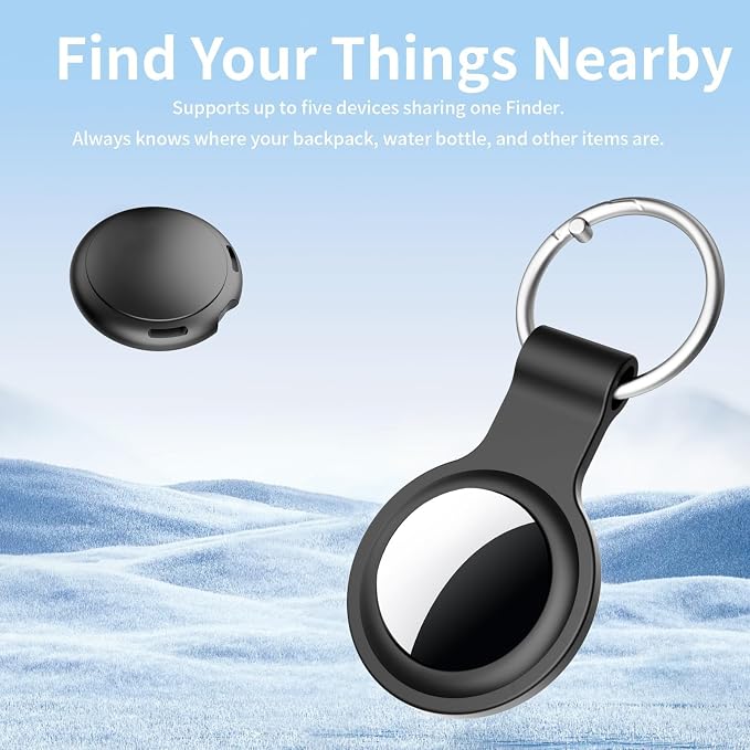 4Pack Tracker Tags MFi Certified Pair with Apple Find My iOS Only Bluetooth | Air Smart Tracking Tag Key Finder Item Locator Gloable Tracking for Pet Bag Wallet Dog Luggage Replaceable Battery Waterproof