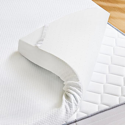 Sweetcrispy Mattress Topper Queen with Removable Soft Cover, Memory Foam 4 Inch Thick Gel Infused Cooling Toppers Pad for Queen Size Bed, Sleeper Sofa, RV, Camper, CertiPUR US Certified