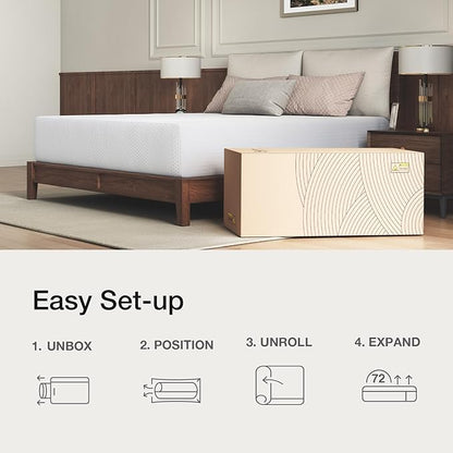 Novilla King Size Mattress in a Box, 14 Inch King Mattress, Gel Memory Foam Mattresses for Cooling Night Sleep & Pressure Relief, CertiPUR-US Certified, White