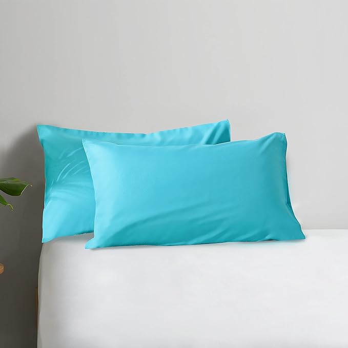 EVOLIVE Ultra Soft Brushed Microfiber Standard Size 20"x30" Pillowcases Pair Set of 2 with Envelope Closure (20"x30" Standard, Ocean)