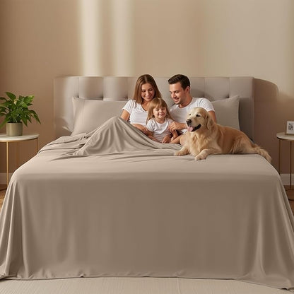 Utopia Bedding Twin Sheet Set – 3 Piece Bed Sheets for Twin Size Bed, Soft and Breathable Microfiber, Includes 1 Fitted Sheet, 1 Flat Sheet and 1 Pillowcase (Beige)
