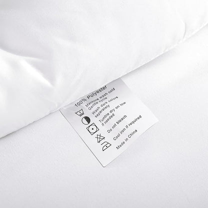 ROSGONIA White Queen Comforter Set, 3pcs(1 Boho White Comforter & 2 Pillowcases) All Season Soft Bedding Lightweight Bedspread Blanket Quilt