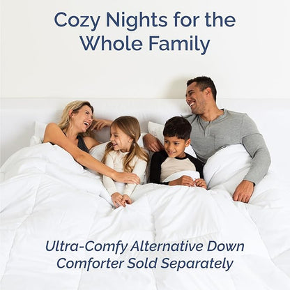 100% Rayon Derived From Bamboo - Bamboo Sheets Twin Size - Cooling Sheets for Twin - Ultra Soft, Breathable & Hotel Luxury Bedding - 1 Flat & 1 Fitted & 1 Pillowcase w/ 16 Inch Deep Pockets - White
