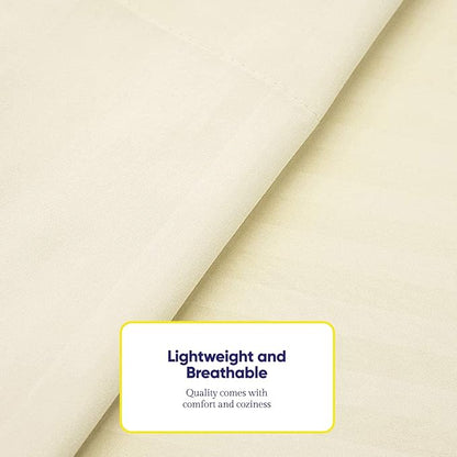 Cal King Size Bed Sheets - 6 Piece 1500 Supreme Collection Fine Brushed Microfiber Deep Pocket California King Sheet Set Bedding - 2 Extra Pillow Cases, Great Value, California King, Dobby Beige