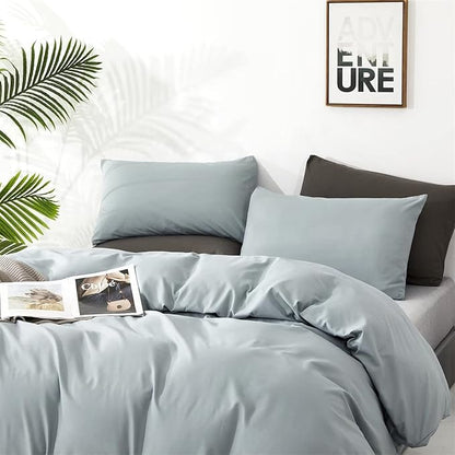 Houseri Light Blue Cal King Comforter Set - Modern Blue Bedding - Cali King Size - Quilts Included