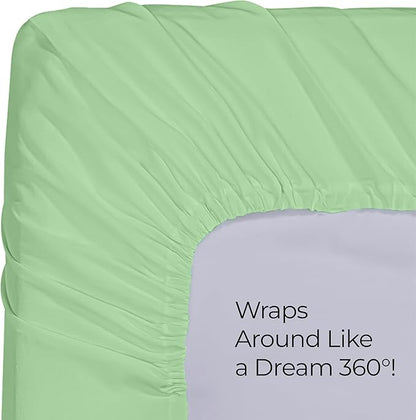 Utopia Bedding King Fitted Sheet - Bottom Sheet - Deep Pocket - Soft Microfiber - Shrinkage and Fade Resistant - Easy Care -1 Fitted Sheet Only (Sage Green)