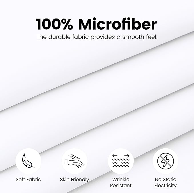 Utopia Bedding King Bed Skirt - Soft Quadruple Pleated Ruffle - Easy Fit with 16 Inch Tailored Drop - Hotel Quality, Shrinkage and Fade Resistant (King, White)